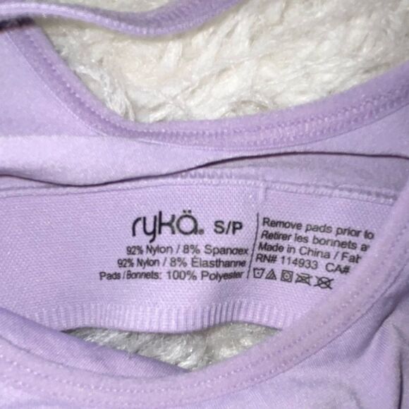 Ryka Light Purple Sports Bra Size Small - Picture 2 of 2